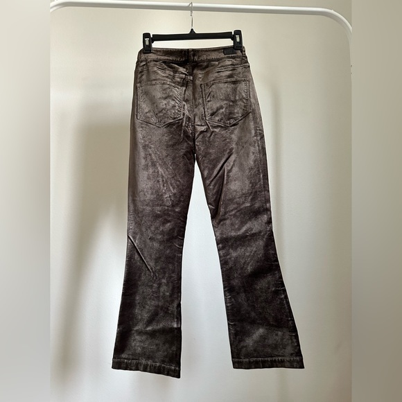 NWOT Paige women’s colette Flared Velvet Pants brown - Picture 4 of 9